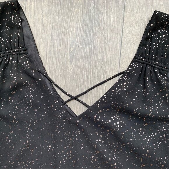 Signature Reitmans Dress Speckled Sleeveless Criss Cross Black Size 2x - Picture 7 of 16